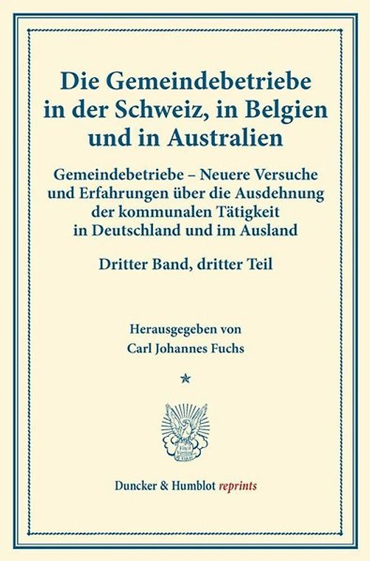 Gemeindebetriebe in der Schweiz, in Belgien und in Australien.