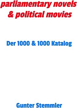 parliamentary novels & political movies