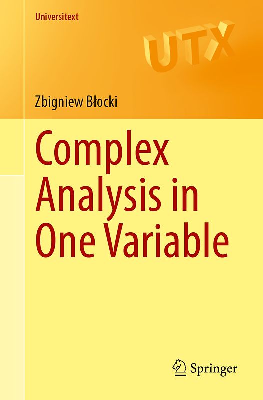 Complex Analysis in One Variable