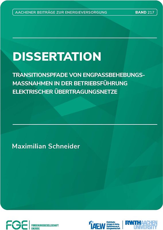 Transitionspfade von Engpassbehebungsmassnahmen in der Betriebsführung elektrischer Übertragungsnetze