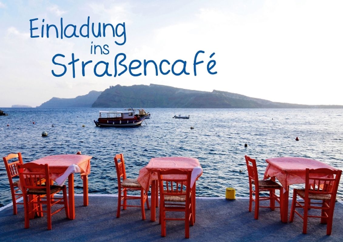Einladung ins Straßencafé (Posterbuch DIN A4 quer)