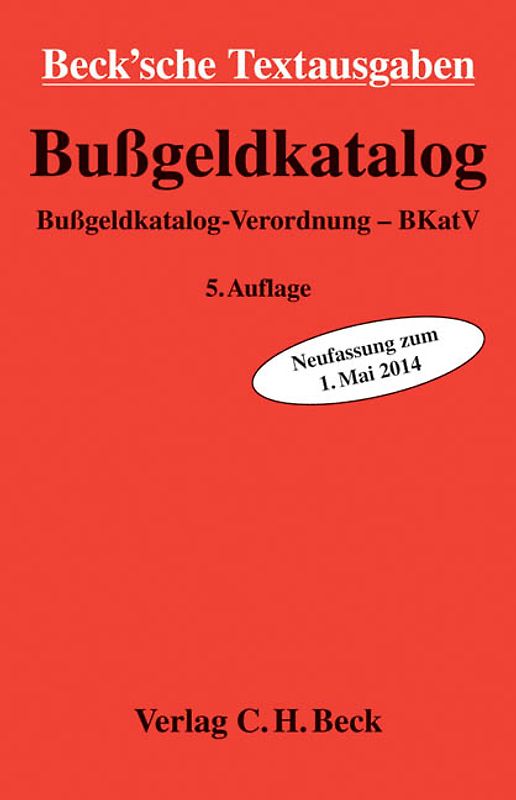 Bußgeldkatalog