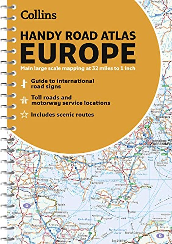 Collins Handy Road Atlas Europe: A5 Spiral (Collins Road Atlas)