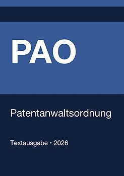 PAO - Patentanwaltsordnung (Deutschland) 2026