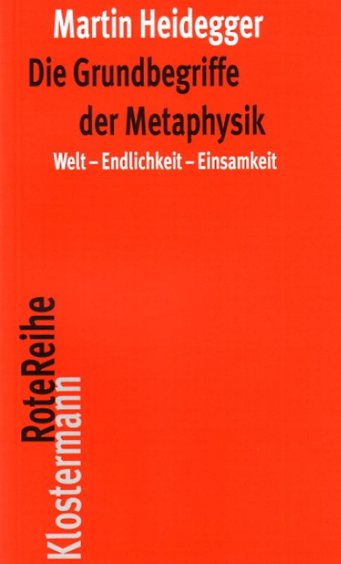 Die Grundbegriffe der Metaphysik