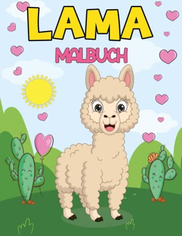 Lama Malbuch: Über 35 lustige und niedliche Lamas & Alpakas-Malvorlagen für Jungen und Mädchen Alter 4-8, 8-12 - Perfektes Geschenk für Lama- und Alpaka-Liebhaber zum Entspannen