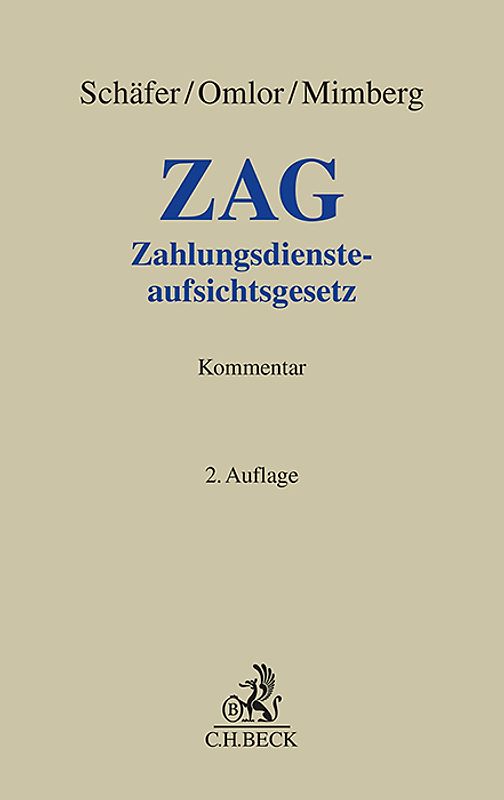 Zahlungsdiensteaufsichtsgesetz. ZAG