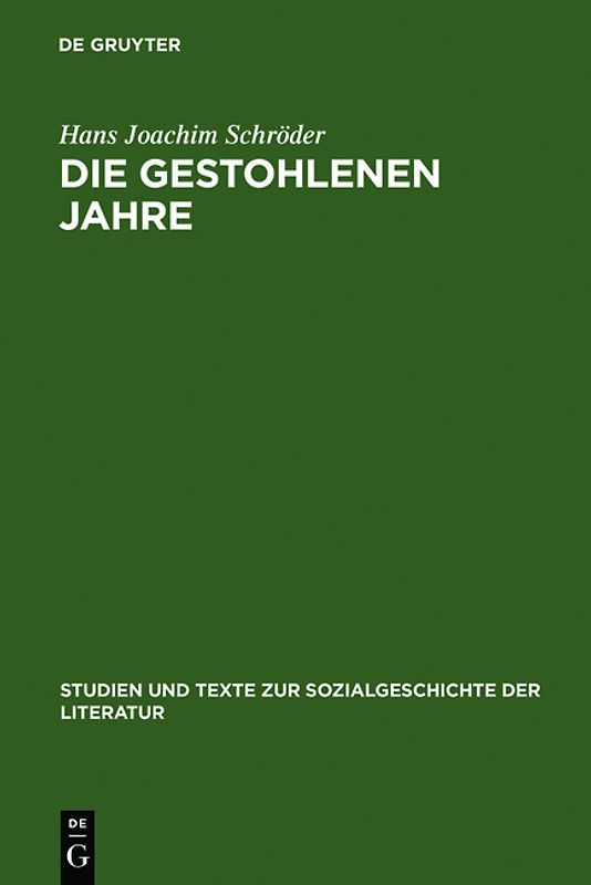 Die gestohlenen Jahre