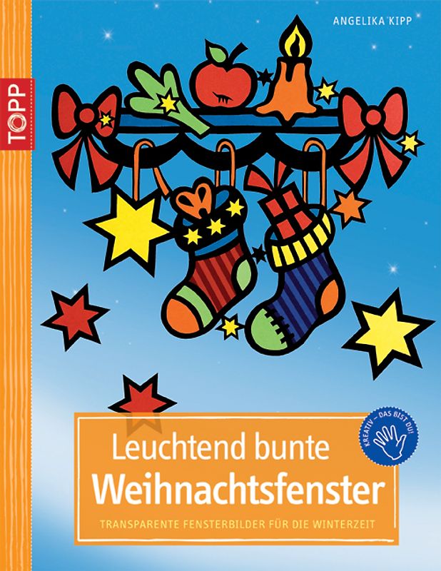 Leuchtend bunte Weihnachtsfenster