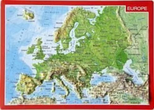 Reliefpostkarte Europa