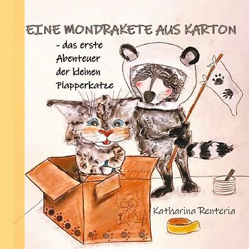 Eine Mondrakete aus Karton