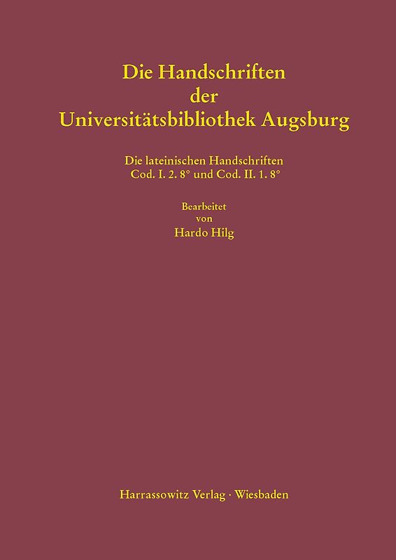 Lateinische mittelalterliche Handschriften in Octavo der Universitätsbibliothek Augsburg