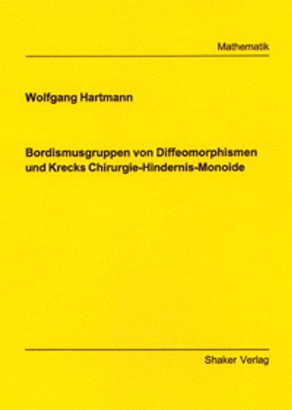 Bordismusgruppen von Diffeomorphismen und Krecks Chirurgie-Hindernis-Monoide