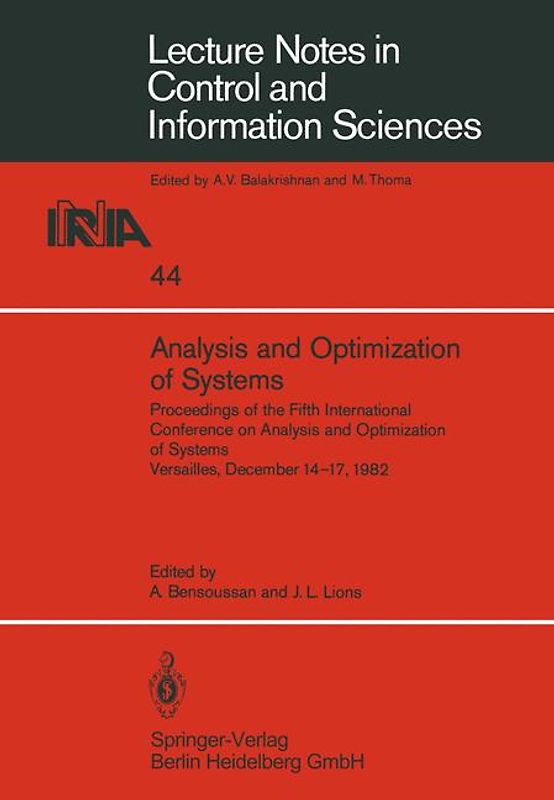 Analysis and Optimization of Systems