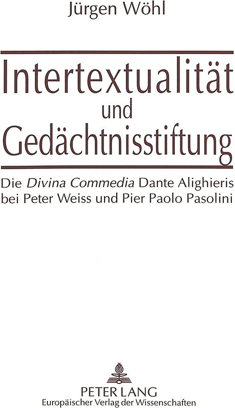 Intertextualität und Gedächtnisstiftung