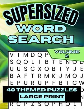 Supersized Themed Word Search Volume 2: Enriching Puzzles for Visually Impaired