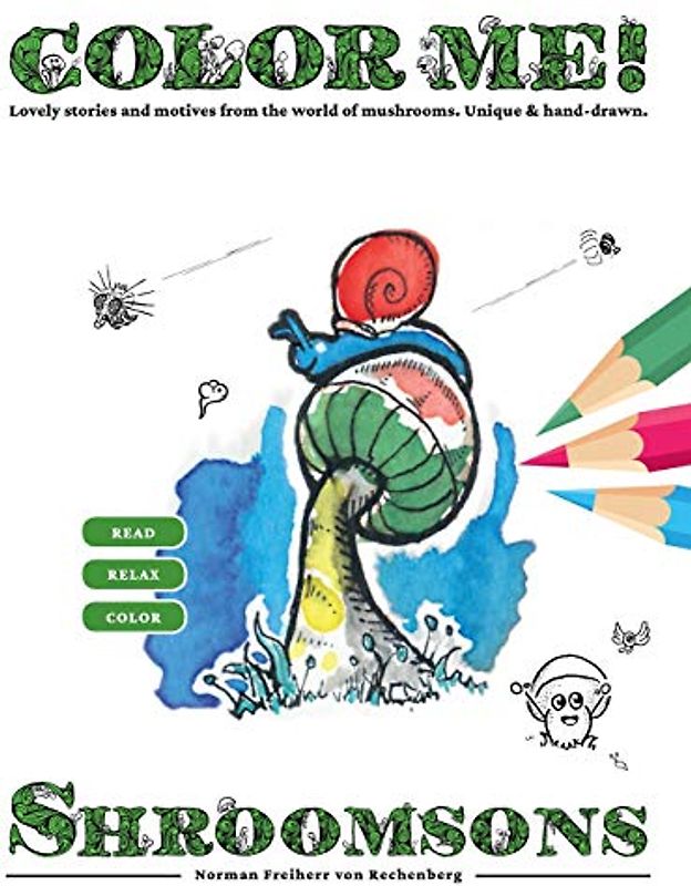 COLOR ME! Shroomsons: Lovely stories and motives from the world of mushrooms. Unique & hand-drawn.