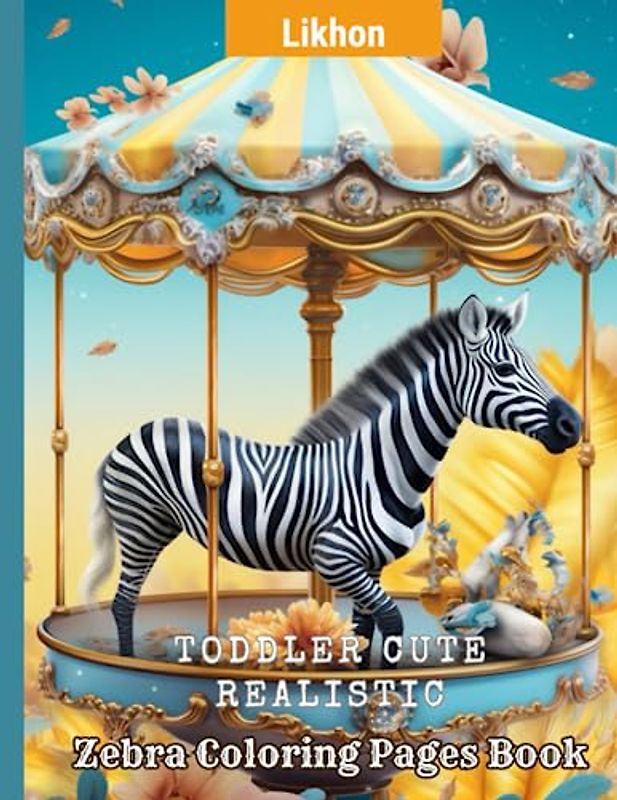 Likhon Toddler Cute Realistic Zebra Coloring Pages Book
