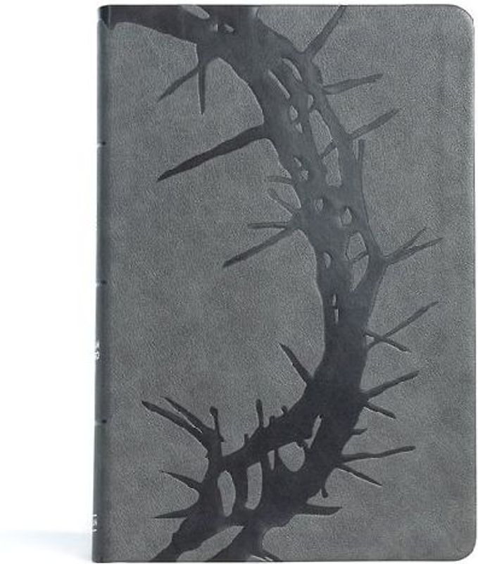 CSB Giant Print Reference Bible, Charcoal Leathertouch