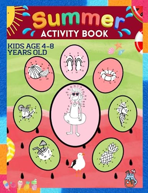 Summer Activity Book for Kids: dot to dot books for kids ages 4-8