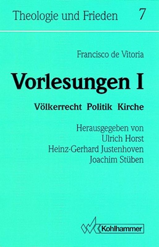 Vorlesungen I (Relectiones)