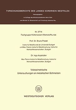 Viskosimetrische Untersuchungen an metallischen Schmelzen