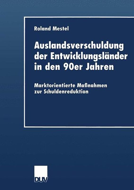 Auslandsverschuldung der Entwicklungsländer in den 90er Jahren