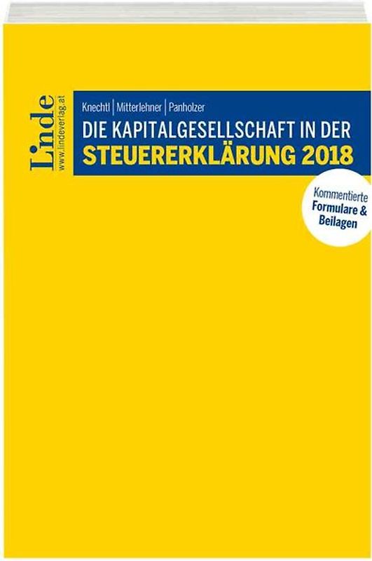 Die Kapitalgesellschaft in der Steuererklärung 2018