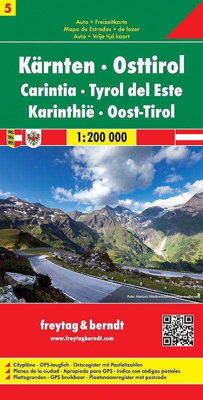 Kärnten - Osttirol, Autokarte 1:200.000