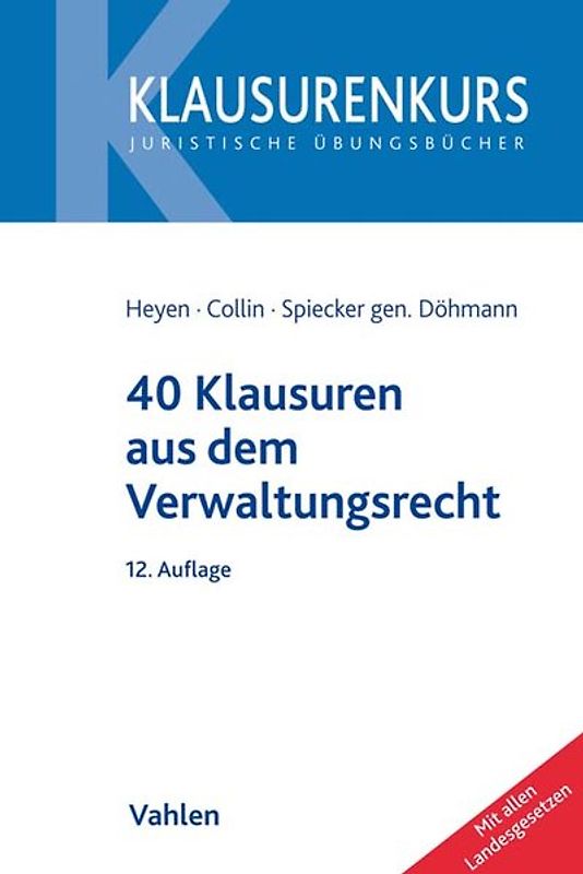 40 Klausuren aus dem Verwaltungsrecht