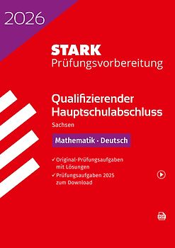 STARK Mathematik, Deutsch - Qualifizierender Hauptschulabschluss 2026 Sachsen - Prüfungsvorbereitung