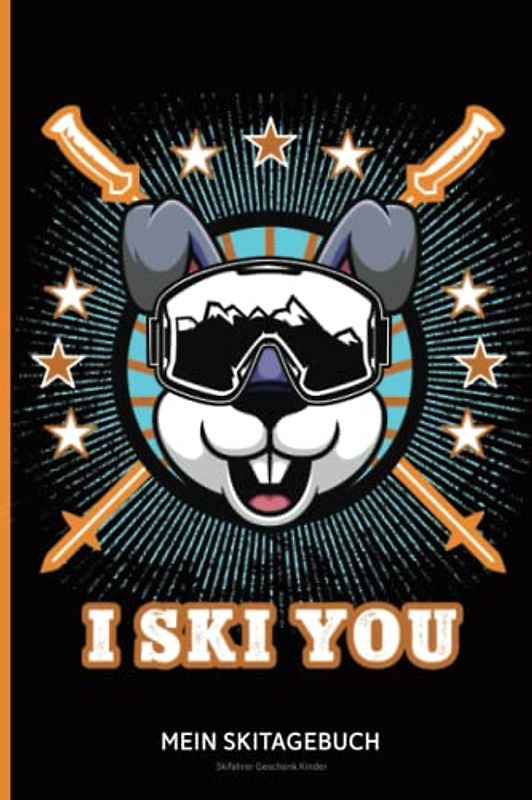 Skifahrer Geschenk Kinder: Ski Tagebuch für Mädchen und Jungen ein Buch mit Ausmalbilder, Sodoku und viel Seiten zum Ausfüllen für Notizen zum Skiurlaub und Erlebnisse vom Skifahren dem Skisport