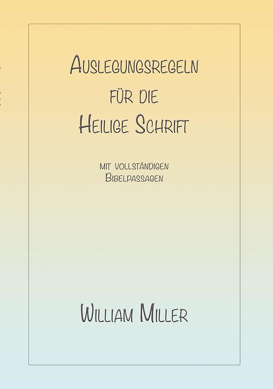 Auslegungsregeln für die Heilige Schrift