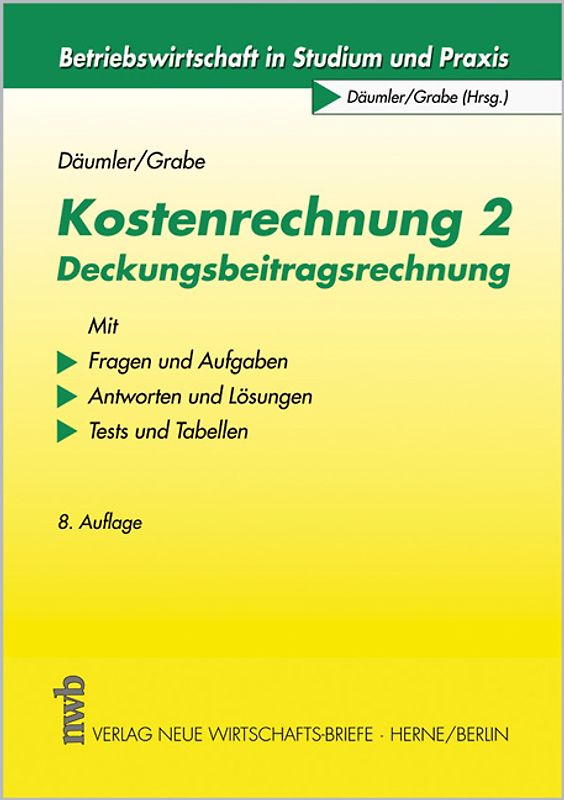 Kostenrechnung 2 - Deckungsbeitragsrechnung