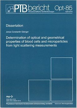 Determination of optical and geometrical properties of blood cells and microparticles from light scattering measurements