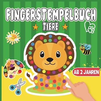 Fingerstempelbuch Tiere Für Kinder ab 2 Jahren: das große fingerstempelbuch tiere für kinder 35 motive , Bastelbuch zum Üben des Fingerstempels ... , Basteln mit deinen Fingerstempelfarben