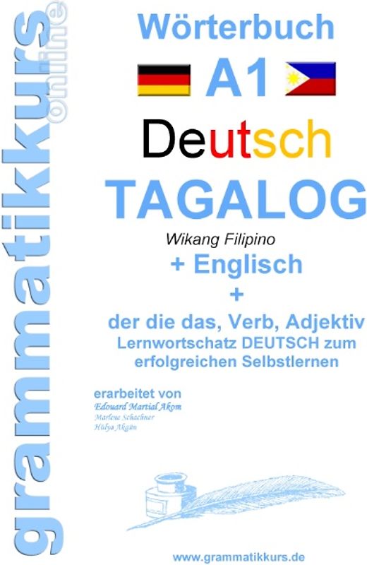 Wörterbuch Deutsch - Tagalog - Englisch A1
