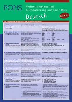 PONS Rechtschreibung und Zeichensetzung auf einen Blick. Deutsch