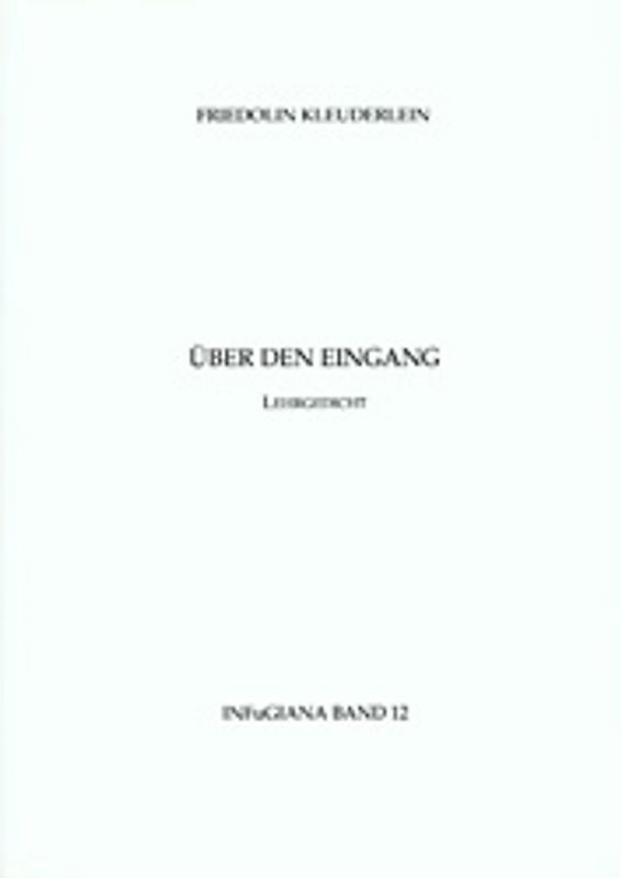 Über den Eingang. Lehrgedicht