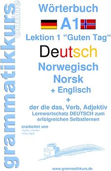 Wörterbuch Deutsch - Norwegisch - Englisch Niveau A1