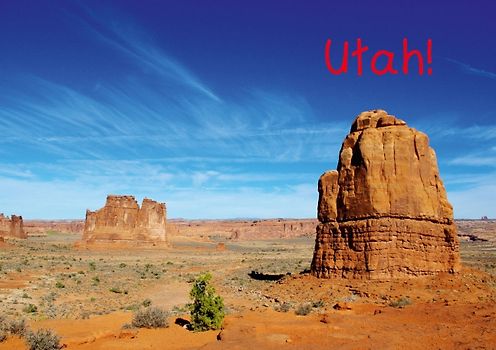 Utah! / UK-Version (Stand-Up Mini Poster DIN A5 Landscape)