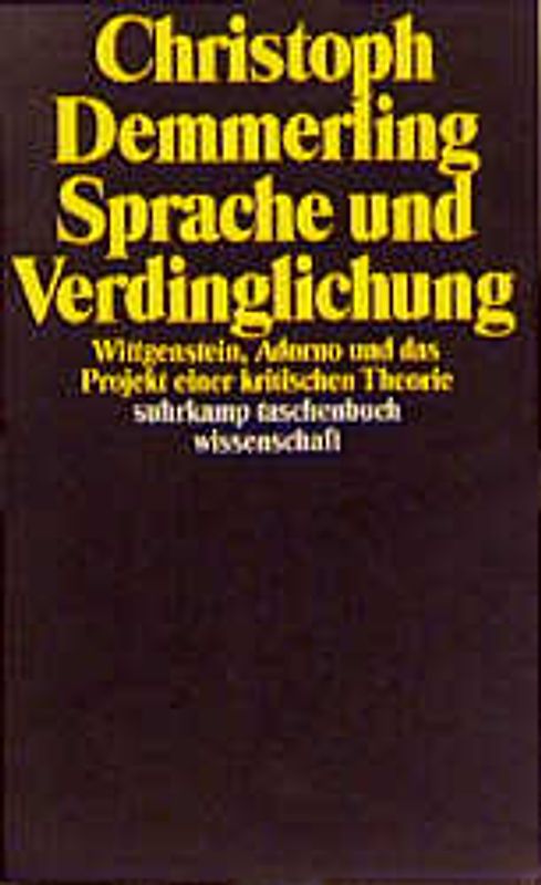 Sprache und Verdinglichung