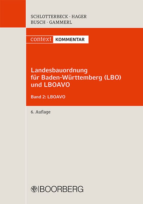 Landesbauordnung BW (LBO) und LBOAVO Band 2