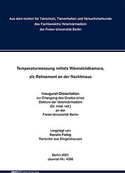 Temperaturmessung mittels Wärmebildkamera, als Refinement an der Nacktmaus