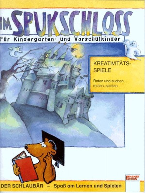Im Spukschloss. Für Kindergarten- und Vorschulkinder.Kreativitätsspiele malen, raten, suchen und spielen