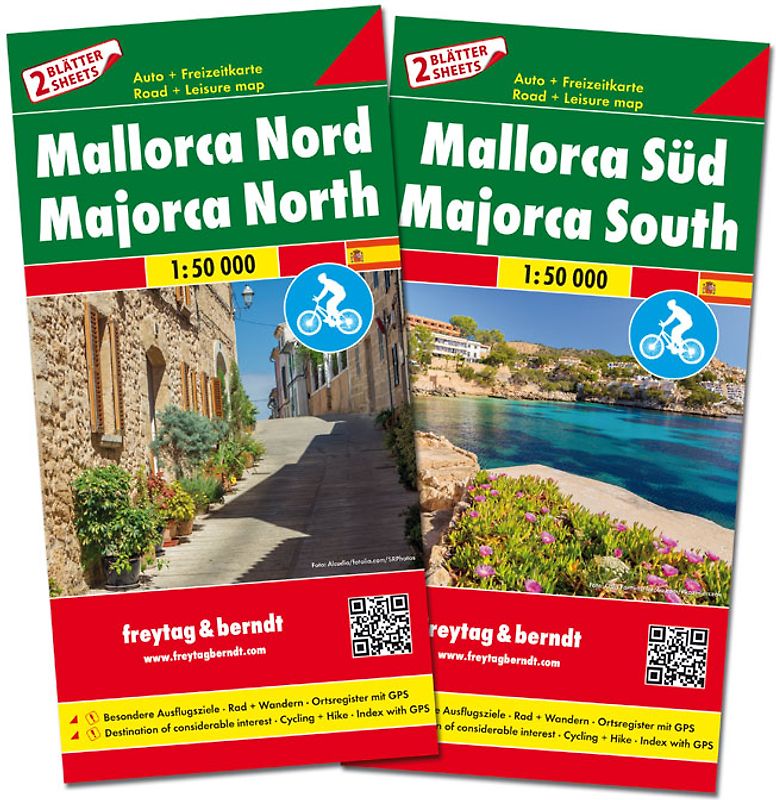 freytag & berndt Straßenkarte Mallorca Set Nord und Süd 1:50.000