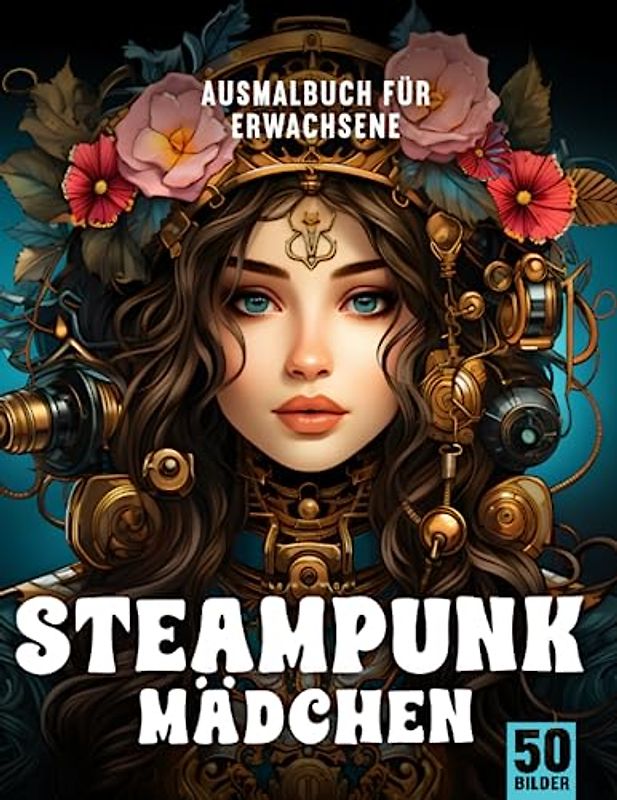 Steampunk Mädchen Ausmalbuch für Erwachsene: Entfliehe dem Stress mit dem Steampunk Mädchen Malbuch für Erwachsene