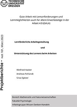 Lernförderliche Arbeitsgestaltung und Unterstützung des Lernens beim Arbeiten