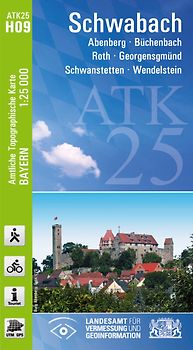 ATK25-H09 Schwabach (Amtliche Topographische Karte 1:25000)