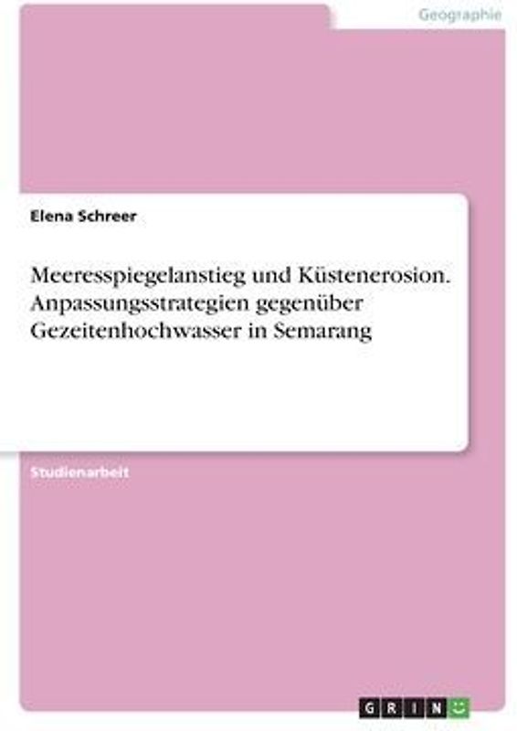 Meeresspiegelanstieg und Küstenerosion. Anpassungsstrategien gegenüber Gezeitenhochwasser in Semarang